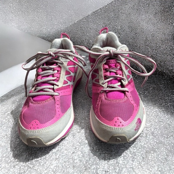 THE NORTH FACE Women's Sz 8 Pink Cradle Snake Plate Trail Running Walking Shoes - Picture 2 of 6
